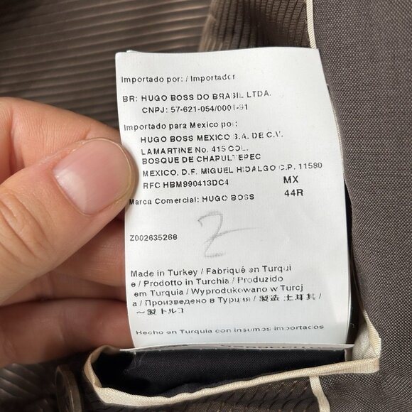 Hugo Boss Blazer Jacket Mens 44R 100% Virgin Wool Guabello Italy Super 130s Suit - Picture 16 of 16